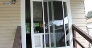 Dog enjoying the freedom of using a Pet Door Products' sliding door in Utah