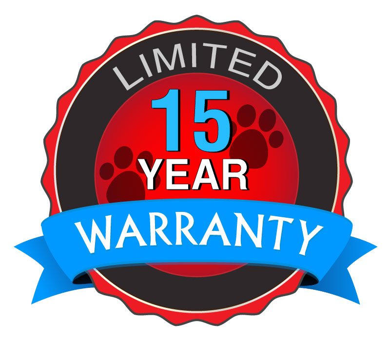 Limited 15 Year Warranty Graphic - Pet Door Products Utah