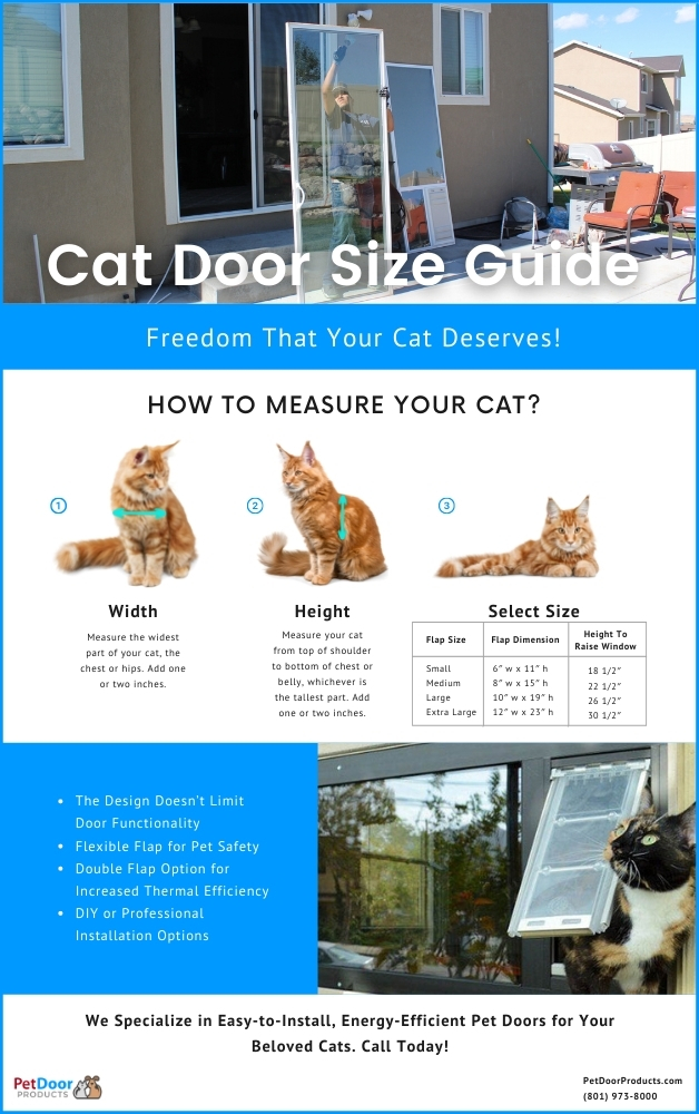 Measure a Cat for a Locking Cat Door With This Size Guide - How to Measure Your Cat for a Glass Pet Door
