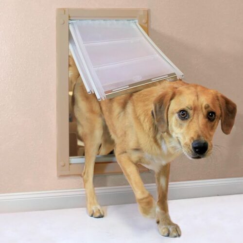 Wall Mount Single flap Pet Door Dog Doors for Walls In Wall Pet Door